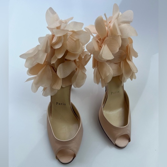 Christian Louboutin Carnaval 120 Embellished Satin Sandals - Size 36.5 - N217-1 - Picture 6 of 11